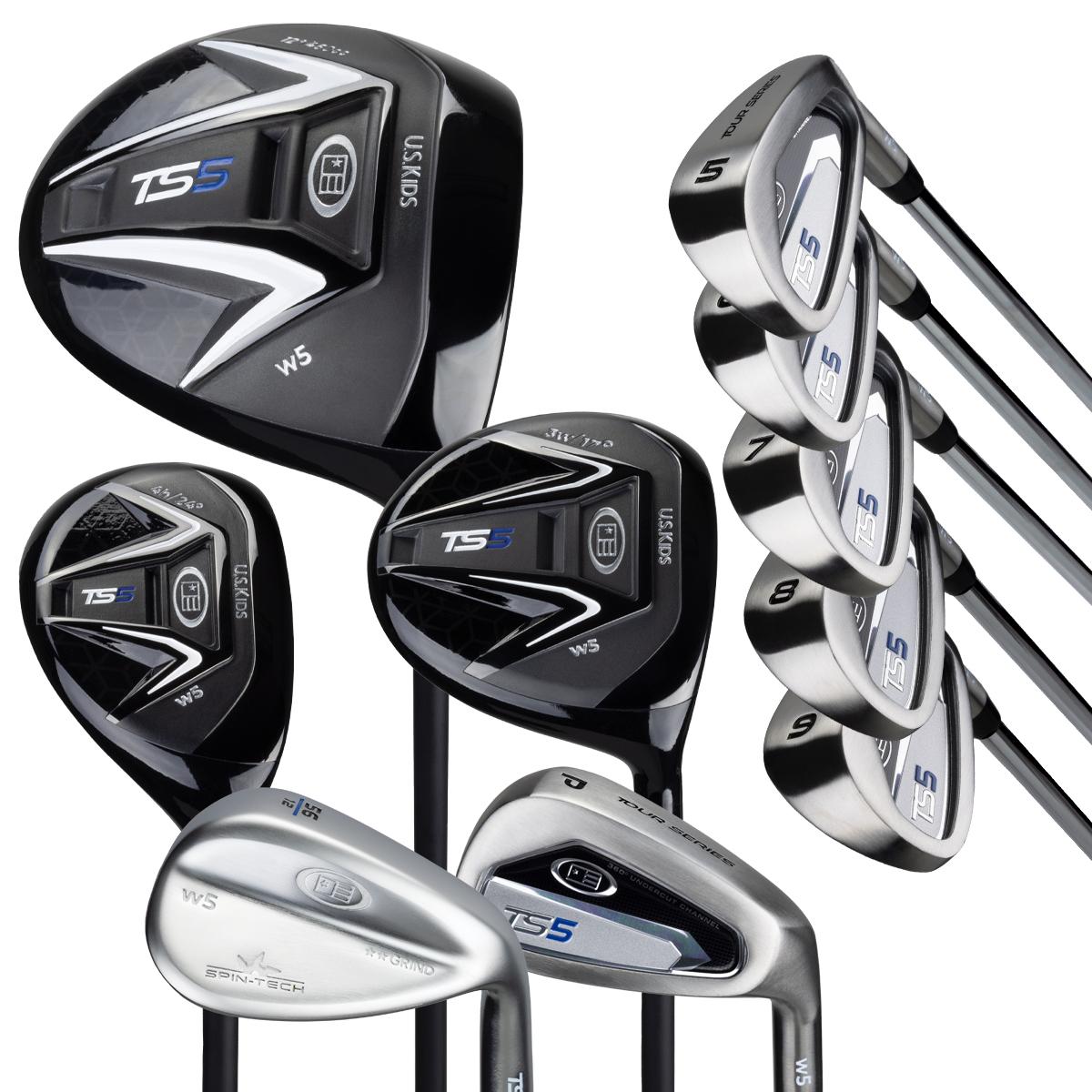 Right Hand TS5-60 10 Club Stand Set Combo, Black/White Bag